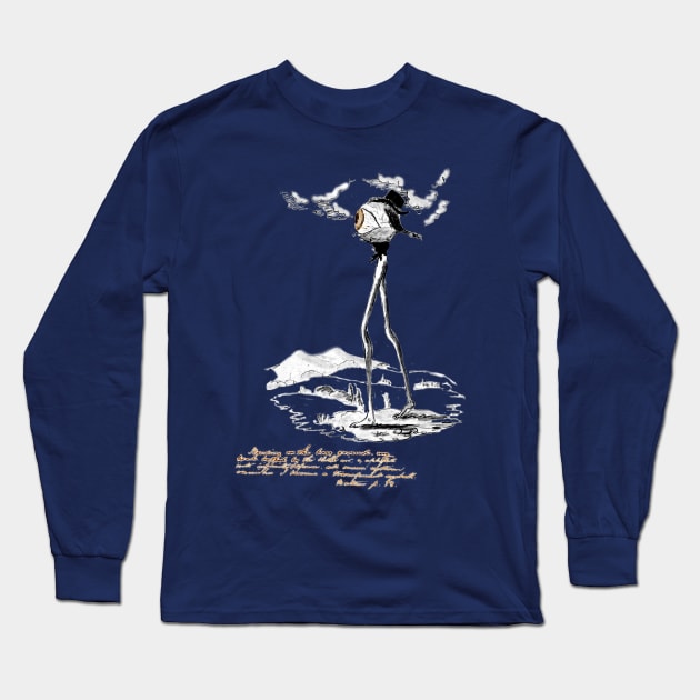 The Transparent Eyeball - Ralph Waldo Emerson Long Sleeve T-Shirt by The Blue Box